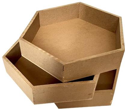 rdbl (Set of 3) - Hexagon Hamper Tray (Large) Tray