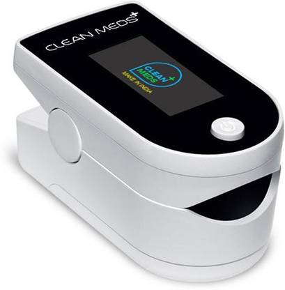 CLEAN MEDS OLED Display Spo2 Fingertip Pulse Oximeter Red Colour Beep Alert Function Inbuilt Pulse Oximeter