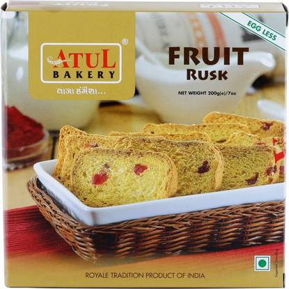 ATUL Fruit Rusk ( Pack of 7 , 1400 g ) Fruit Rusk flavored Cake Rusk