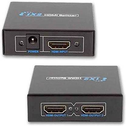 hybite 1x2 HDMI Splitter 2 Ports, HDMI Splitter 1 in 2 Out, Supports 3D 4K x 2K 30HZ Full HD 1080P, Support Four TVs or Multi Monitor Adapter at Same Time- Media Streaming Device