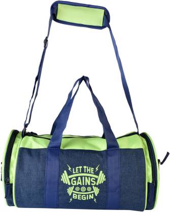 Da Tasche LET THE GAINS BEGIN GYM BAG BLUE