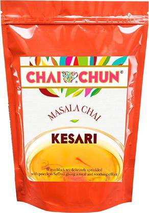 chaichun Kesari Masala Chai|Assam CTC Tea with Javitri , Nutmeg and Saffron|Masala Black Tea Pouch