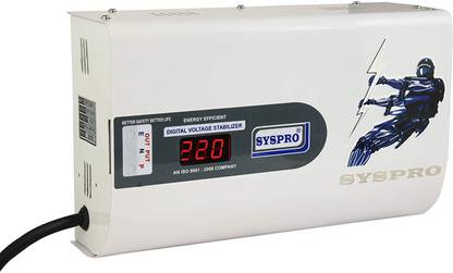 Syspro Captain Pro Voltage Stabilizer for Washing Machine, Microwave Oven Working Range Voltage Stabilizer