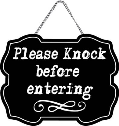 Please Knock Before Entering Sign Funny