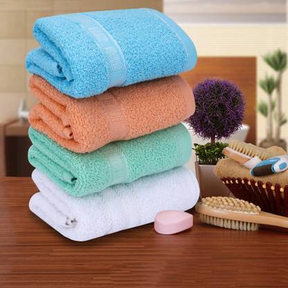 Rimjhim Multipurpose Hand towel Set Use In Kitchen,RoomGym Yoga etc pack of 4 Multicolor Cloth Napkins