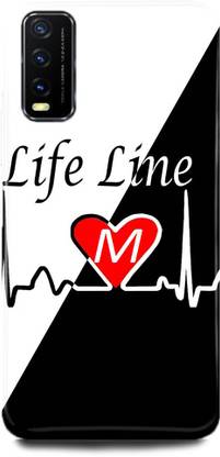 FIKORA Back Cover for Vivo Y20/V2029,M,NAME,BACK,COVER,NAME,WITH,M,M,NAME,M,LETTER,M,M,Letter,M,Alphabet,