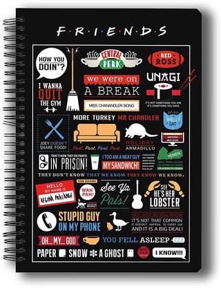 MCSID RAZZ - Friends TV Series - Infographic Wiro A5 Notebook Ruled 150 Pages