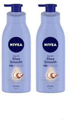 NIVEA Shea-Smooth Body lotion ,Pack of 2,Men and Women