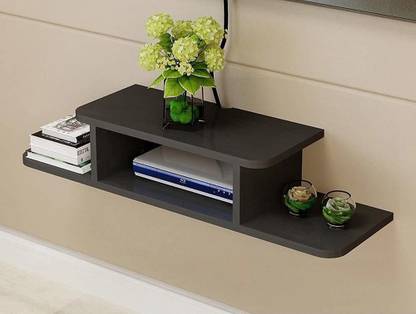 Wood Mega Mart Wooden Long Set Top Box Wall Shelf Wall Mount Stand || TV Entertainment Unit || WiFi Router || TV Set Top Box Wall Shelf | Shelf For Living Room | Living Room Shelf | Dish Holde Wooden Wall Shelf