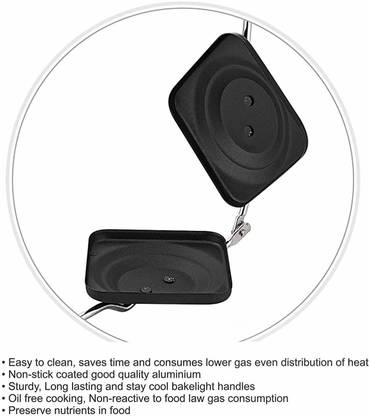 aashita shoppe 002 non stick gas toaster (black) Toast