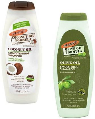 PALMER'S Coconut Oil Conditioning Shampoo & Olive Oil Smoothing Shampoo (400*2) (Combo of 2)
