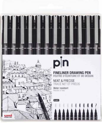 uni-ball Pin-200 0.03-0.08 mm Fine Line Marker | Smooth & Water Resistant | Fineliner Pen