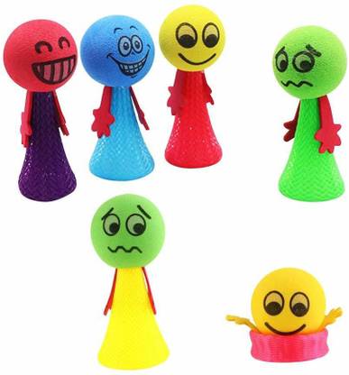 MON N MOL birthday popper set of 20 smiley emoji jump toy