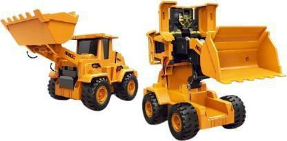 DhyeyCollection Bulldozer Transformer Truck Exclusive Construction Series Set of Construction Vehicles