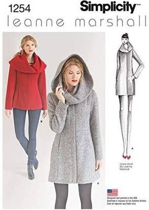 CSS Simplicity 1254 Women'S Led Coat Or Jacket Sewg Pattern By Leanne Marshall, Sizes 4-12