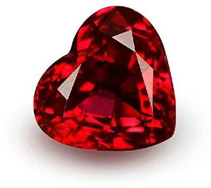 LINHAO Beads Ruby Heart Shape Faceted Gemstone Heart Shaped Cut Blood-Red Ruby Gem Multiple Sizes To Choose C40R