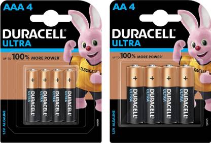 DURACELL Alkaline AA (Pack of 4) & AAA (Pack of 4)   Battery