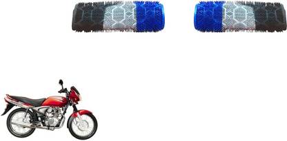 AutoVHPR BWnI2SStylshBlueBlckSlverubberD2GrpCover Handle Bar Grip For Bajaj Universal For Bike