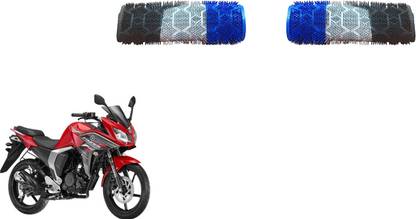 AutoVHPR YmFzeStylshBlueBlckSlverubberD2GrpCover Handle Bar Grip For Yamaha Fazer