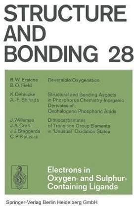 Electrons in Oxygen- and Sulphur Containing Ligands