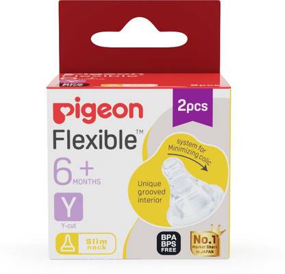 Pigeon PERISTALTIC NIPPLE Y- 2 PCS Fast Flow Nipple
