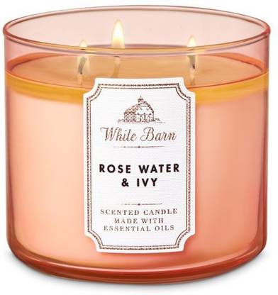 Bath and Body Works WHITE BARN ROSE WATER & IVY SCENTED CANDLE Candle