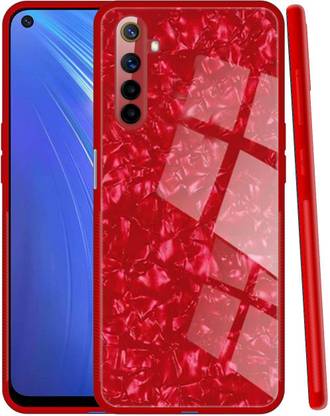 CASE CREATION Back Cover for Realme 6 Marble Case Marble Glass Case Cover Best Smart feature cases