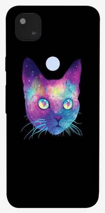 Everything. Back Cover for Google Pixel 4a ( Colourful Cat Face Print )