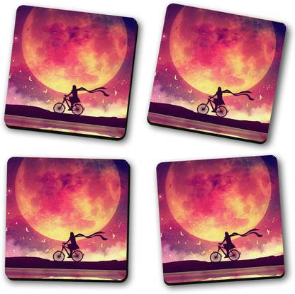 Ashvah Square Wood Coaster Set