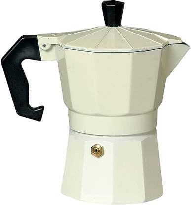 3d Creations Aluminium Filter Degree 6 Cups Coffee Machine (White) Personal Coffee Maker