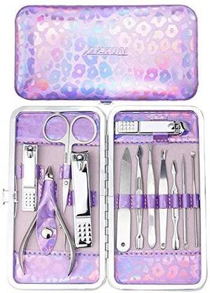 Zizzon Nail Clippers Kit Manicure Pedicure Set With Holographic Case()
