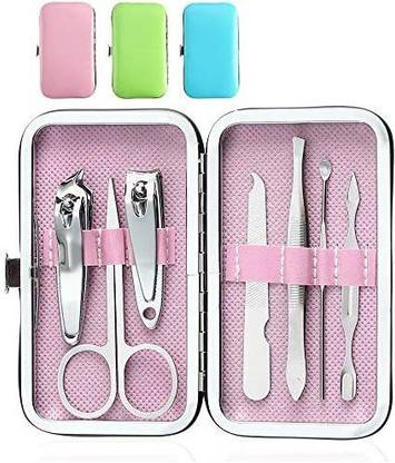 YWQ 3 Pack 7Pcs Manicure Set,Cute And Surprisingly Sturdy Stainless Steel Nail Clipper Set With Case, Great Gifts Personal P