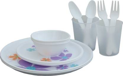 Incrizma Pack of 12 PP (Polypropylene) Dinner Set