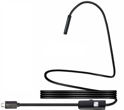 SIOVS Waterproof Endoscope Mini HD Camera Snake Tube 7 mm Lens USB Inspection 6 LED Borescope Camera with 2 m Wire for Android Phone PC & Notebook Security Camera Spy Camera