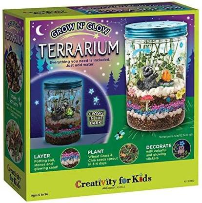 Creativity for Kids Grow 'N Glow Terrarium Kit For Kidsscience Activities For Kids(Packaging May Vary)