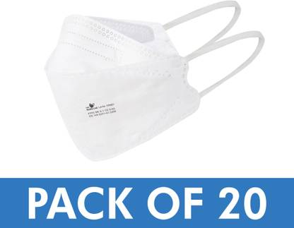 The Mask Lab The Mask Lab N95 FFP2 Japanese Willow (Pack of 20, White) TML Easy Breathe Japanese Willow Mask N95 FFP2