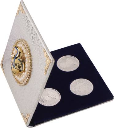 Osasbazaar Silver Coin Round with Designer Packing - 99% Pure BIS Hallmarked - 10 gms - Pack of 4 Silver Coin