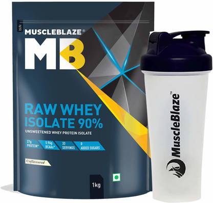 MUSCLEBLAZE Raw Whey Isolate with Shaker Whey Protein