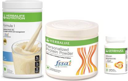 HERBALIFE Nutrition Combo F1 Kulfi Shake, Protein 200 GM & Afresh Lemon Combo