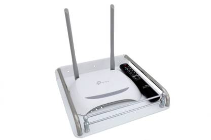nimd beautic Acrylic Multipurpose Setup box stand Wi-Fi Router stand with Remote Holder Acrylic Wall Shelf