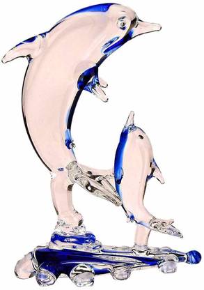 TCARTS rts Crystal dolphin Showpieces (Transperent)… Decorative Showpiece  -  6 cm