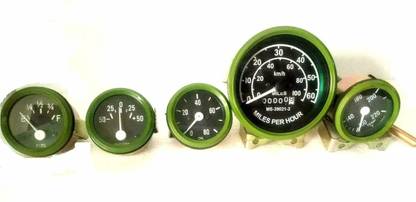 VIKINGS Willys JEEP Speedometer 60/100 mph Gauges Kit fits1946-66 CJ-2A, 3A, 3B,M38, M38A1 in Green bezel Digital Speedometer