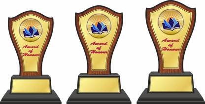 DELTA 1st,2st and 3st Price Logo With Wooden Memento & Wooden Base. For Corporate, School, Function Sports, Games, Wooden Trophy(W-501) Trophy