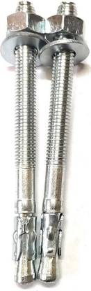 A C Engineers Wedge Type Fully Threaded Design Expansion Zinc Plated Anchor Bolts (8mm X 100mm) Pack of 2 Pcs Wedge Anchor