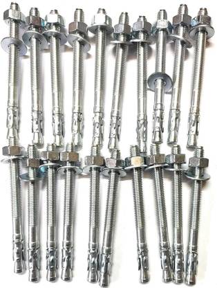 A C Engineers Wedge Type Fully Threaded Design Expansion Zinc Plated Anchor Bolts (8mm X 100mm) Pack of 20 Pcs Wedge Anchor