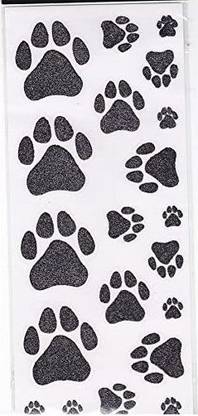 Paper Studio Glitter Dog PAW Print Stickers Sheet