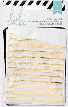 AMERICAN CRAFTS Heidi Swapp 6 Piece Memory Planner Receipt Pockets with Foil Finish