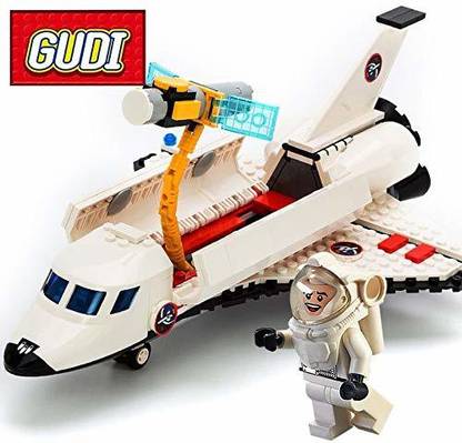 Icw GUDI 8814 City Space Shuttle Blocks 297pcs Building Block Sets Kids DIY Bricks Educational Toys for Children