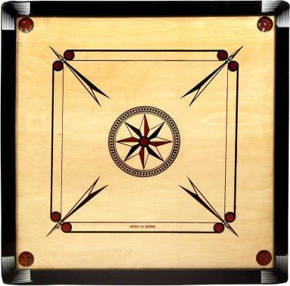 srishti enterprises Carrom Board 20 inches With Glass Coin Set Carrom Board Game
