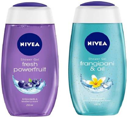 NIVEA Shower Gel Powerfruit And Frangipani & Oil Each 250ml